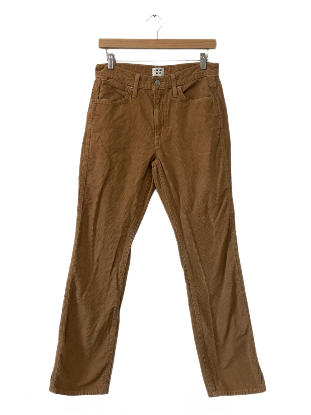 Sunday Best | Aritzia Brown High-Rise Rubbed Khaki Pants Size 8
